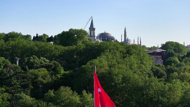 Topkapi Palace (Topkapi Sarayı) Drone Video, Emin&ouml;n&uuml; Fatih, Istanbul Turkiye (Turkey)	