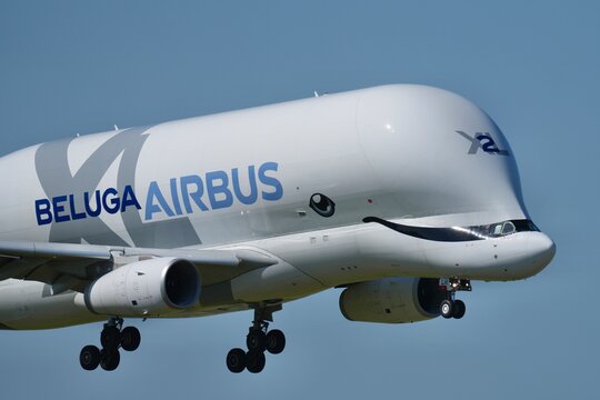 Airbus Beluga XL N&deg;2  courte finale gros plan