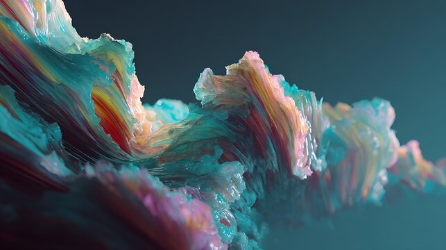 hyper-detailed edges, organic flowing shapes, minimalist aesthetic, complex geometry, motion blur traces, foggy atmosphere, high color saturation, volumetric fog, physically based rendering,
