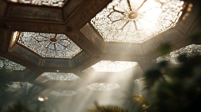 illuminated by harsh midday sun, depth of field blur, octane render quality, linear perspective, volumetric fog, vray render, 8k resolution, triadic color harmony, featuring geometric tessellated