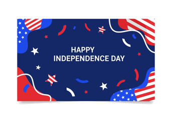 American Independence Day Celebration Card. © killa