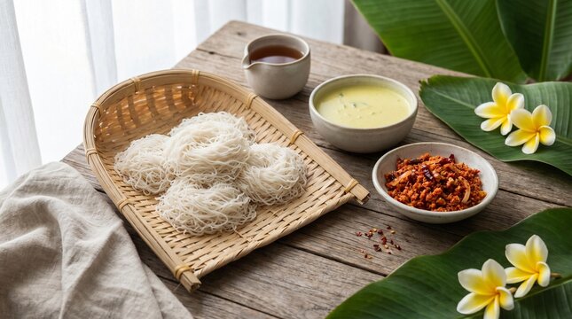 Sri Lankan String Hoppers with Coconut Curry Breakfast