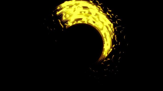 Anime slash explosion, sword spark energy particles, golden sword slash attack for game effect on black screen, Anime Style Magic Sword Slash Impact vfx overlay, 4k video