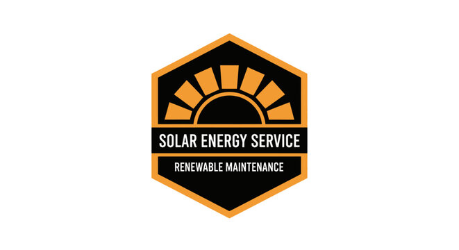 Professional emblem signifying expert solar energy installation and ongoing maintenance services for sustainable power solutions, emphasizing reliability and eco-friendliness