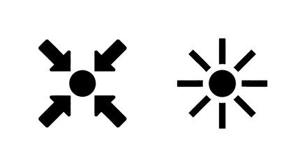 Obraz premium Minimal black silhouette icon, simple flat vector, bold black shape, no, no shading focus and brightness icons set on a, flat icon style