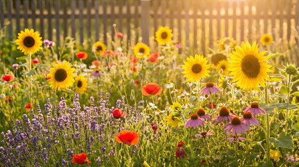 Obraz premium a blooming summer garden