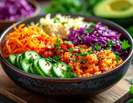 Darmfreundliche Bowl mit fermentierten Zutaten