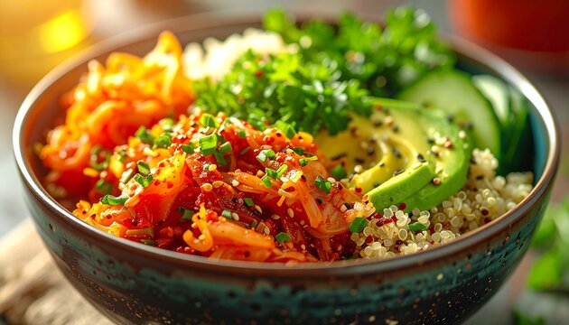 Darmfreundliche Bowl mit fermentierten Zutaten