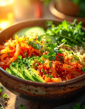 Darmfreundliche Bowl mit fermentierten Zutaten
