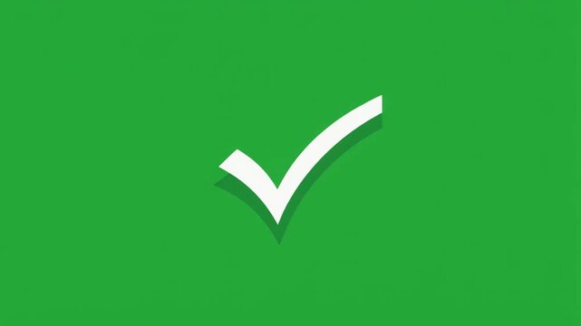 Green checkmark icon vector illustration, graphic design element for confirmation and success