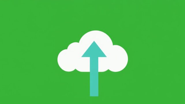 Clean and minimalist cloud upload vector icon, symbolizing seamless data transfer, online backup, and digital storage solutions for modern technology concepts