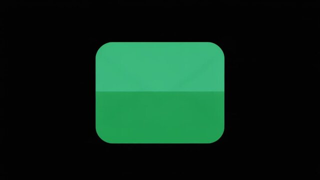 Abstract green geometric shape icon vector on a dark background, ideal for modern digital user interface design elements and graphic assets