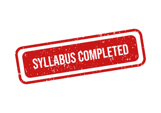 Red completed stamp with syllabus text