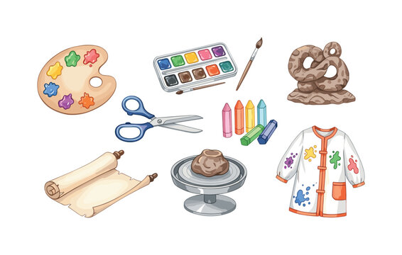 Art supplies and creative tools for children's artistic endeavors