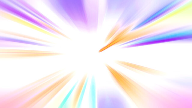 Colorful light rays bursting, creating a vibrant iridescent spectrum effect