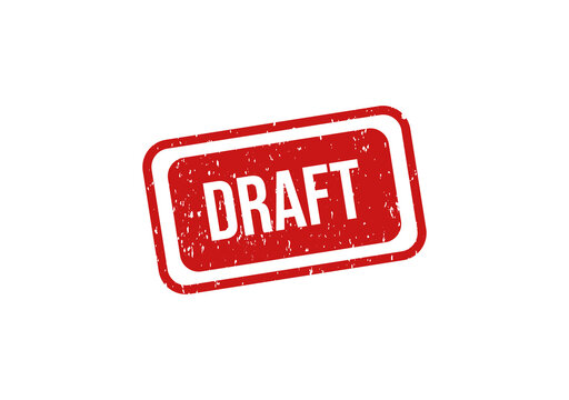 Red draft stamp with text