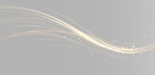 Golden luminous motion streaks with glitter particles elegant luxury energy flow and radiant sparkle effects © theladydarina