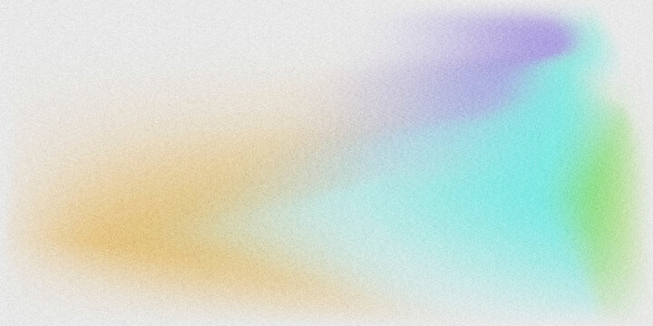 Grainy textured abstract gradient background with soft beige, lavender, cyan, and pale green blurred color wash on off-white speckled base.
