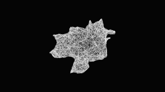 Sketch Sivas outline map animation - smooth progressive reveal