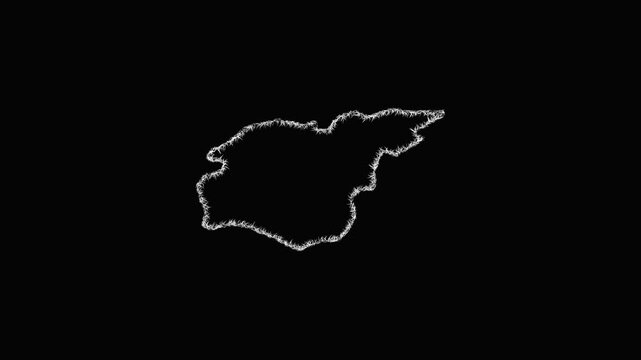 Sketch Tunceli outline map animation - smooth progressive reveal