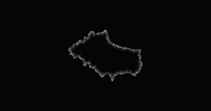 Sketch Dobrich outline map animation - smooth progressive reveal