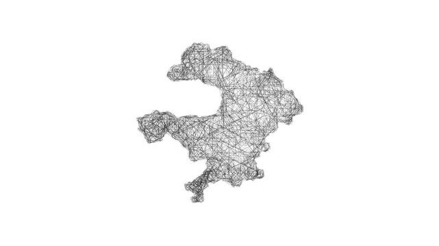 Sketch Razgrad outline map animation - smooth progressive reveal
