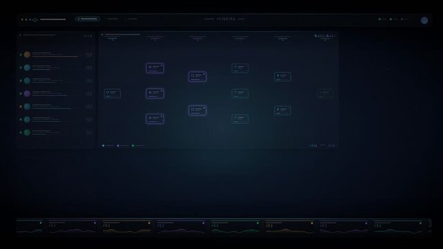 Agentic AI Workflow Dashboard Animation with Autonomous Multi Agent Systems, Cinematic Enterprise Automation Motion Graphics