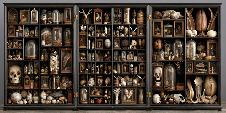 Cabinet of Curiosities: Display Unique Antique Skulls, Specimens, and Artifacts for a Natural History and Vintage Decor Experience