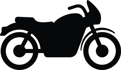 Motorcycle silhouette icon for design and illustration purposes © Meow