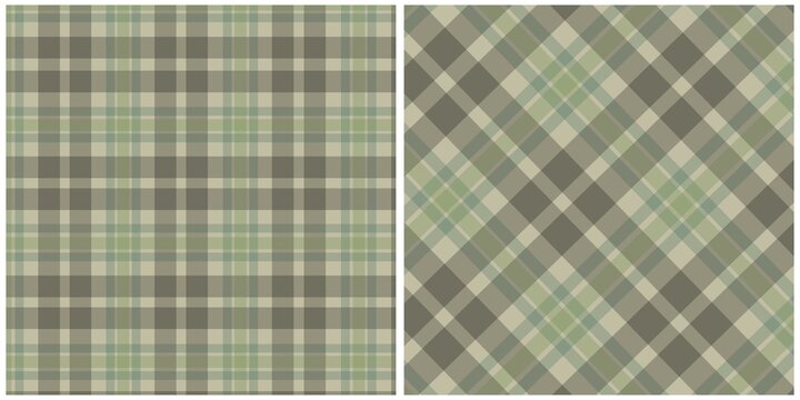 green plaid fabric