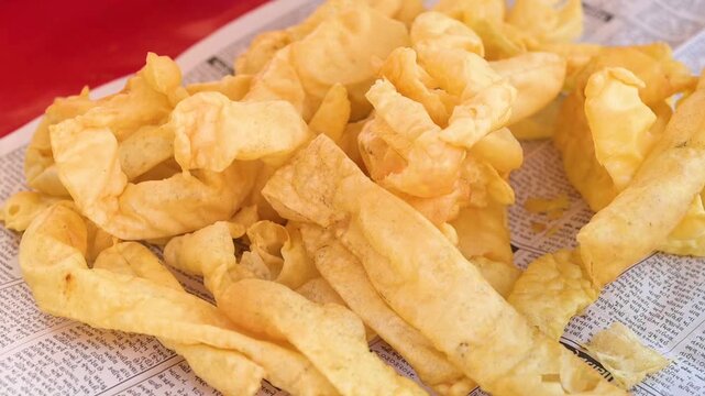 Fafda gujrati snack made with gram flour