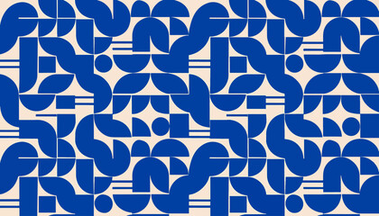 Contemporary seamless geometric pattern with playful modular structure design © Zolton
