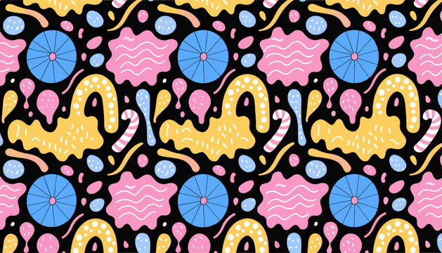 Seamless geometric background featuring modern abstract modular pattern artwork