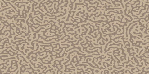 Abstract organic turing pattern background in beige and brown tones with seamless labyrinth camouflage texture. A complex labyrinth or reaction diffusion camouflage structure in soft beige, brown tone © Creative Arts