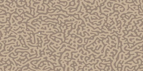 Abstract organic turing pattern background in beige and brown tones with seamless labyrinth camouflage texture. A complex labyrinth or reaction diffusion camouflage structure in soft beige, brown tone © Creative Arts