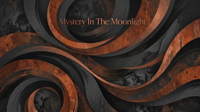 Halloween (USA top-market) abstract background Mystery and suspense text design with dark swirling abstract background illustration