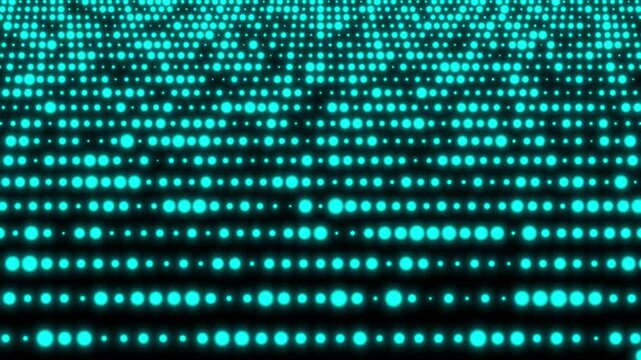 Blue digital dots pattern background with horizontal lines technology