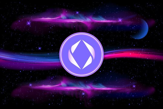 ethereum name service-ens virtual currency images. 3d illustration