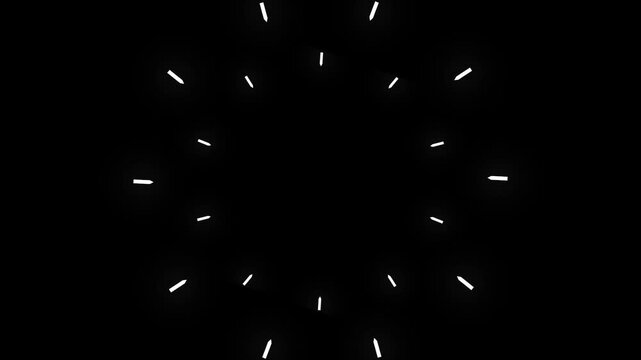 Energetic firework blast animation, geometric burst patterns, bright line explosions, festive celebration effects, holiday party graphics, wedding invitation overlay, seamless black background loop 4K