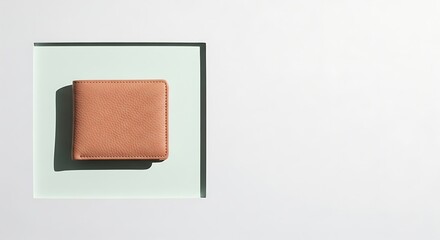 Fototapeta premium Single terracotta brick resting on white surface against plain light background
