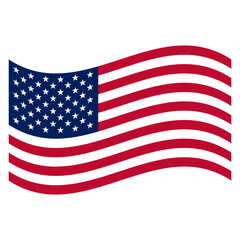 Fototapeta premium National flag of USA with traditional stars and stripes red white and blue colors