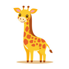 Obraz premium Cute cartoon giraffe illustration