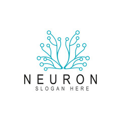 Obraz premium Neuron logo design template flat vector