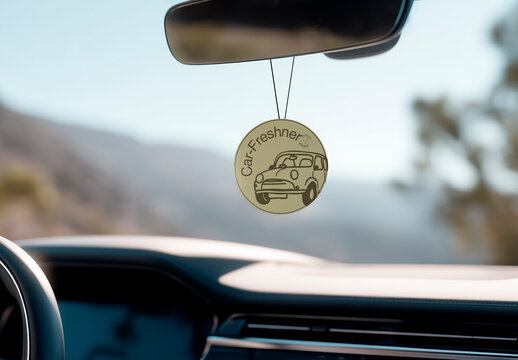 Car Air Freshener Mockup