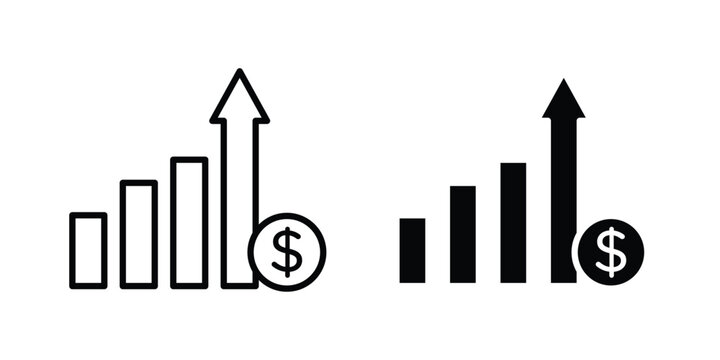 high cost icon logo illustration. Black and white pictogram
