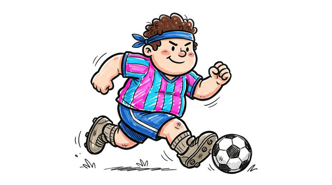 Dynamic soccer action field illustration sports environment playful concept with transparent background