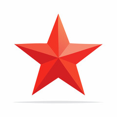 Obraz premium Red Five-Pointed Star