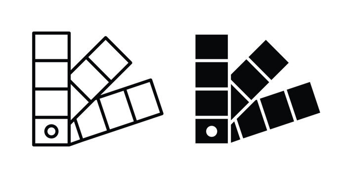 Swatch icon logo illustration. Black and white pictogram