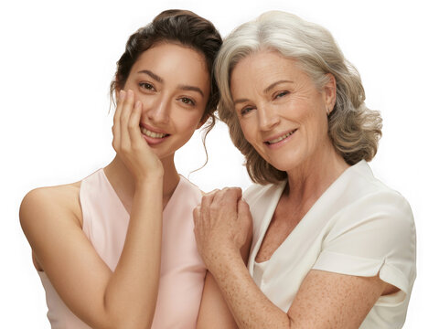 Diverse women skincare beauty generations healthy skin radiant complexions natural glow products