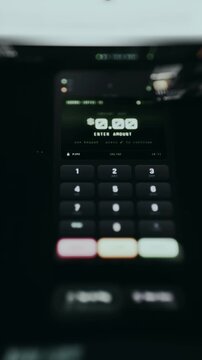 Payment terminal prompting to enter an amount